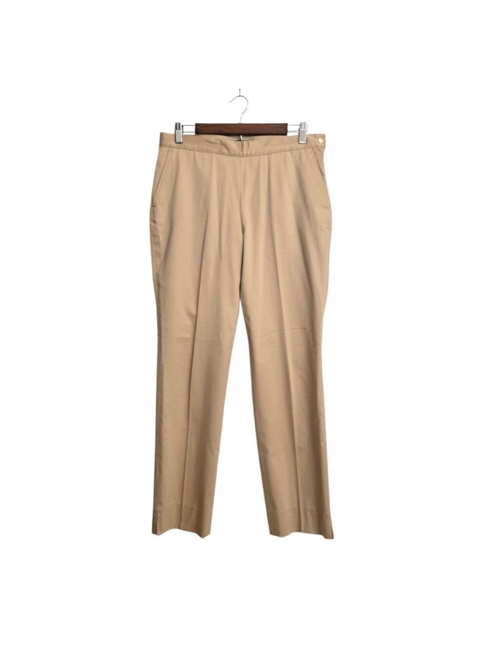 Lauren Ralph Lauren Tan High Rise Straight Leg Ankle Pants Sz 8